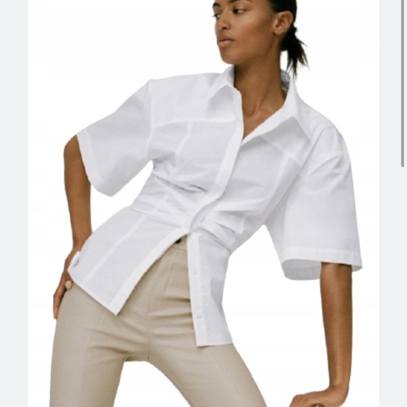**SOLD** Zara poplin shirt sleeve top - Picture 1 of 2